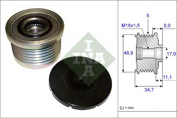 535008810 INA Polia do gerador