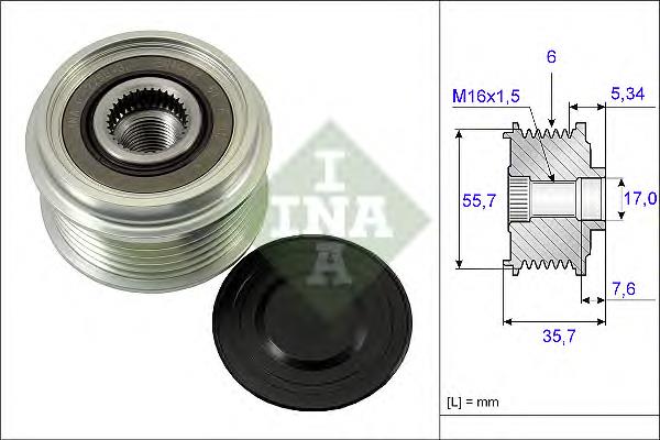535007710 INA Polia do gerador