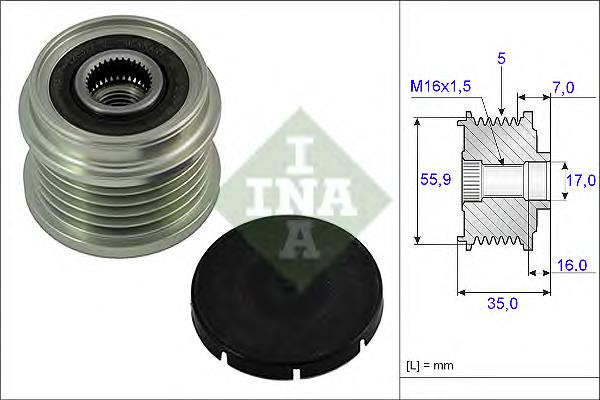 535000710 INA Polia do gerador