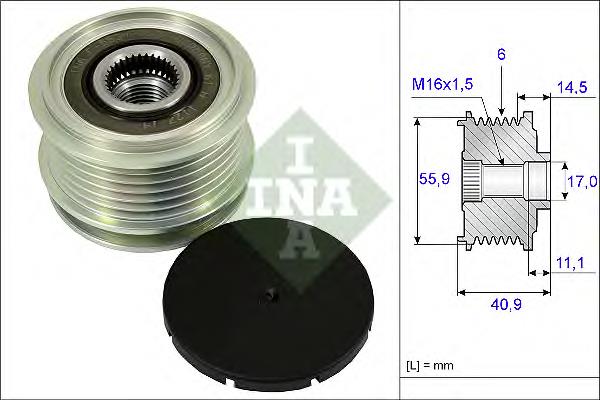 535001210 INA Polia do gerador