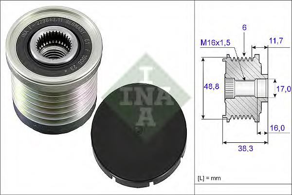 535003010 INA Polia do gerador