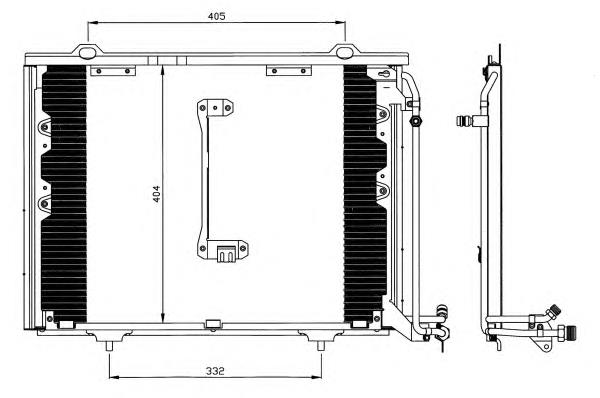 Radiador de aparelho de ar condicionado A2028300570 Mercedes