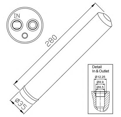 Tanque de recepção do secador de aparelho de ar condicionado Mazda GJ6A61501A preço, a partir de 28,97 USD