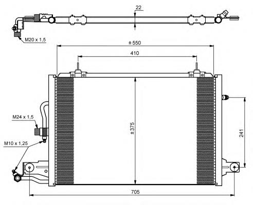 35031 NRF Radiador de aparelho de ar condicionado