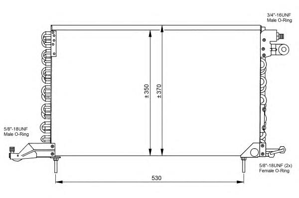 35027 NRF Radiador de aparelho de ar condicionado
