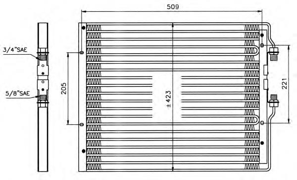 Radiador de aparelho de ar condicionado NRF 35059