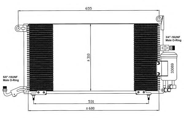 Radiador de aparelho de ar condicionado Seat Toledo I sedan (1L) (1991 - 1999) I