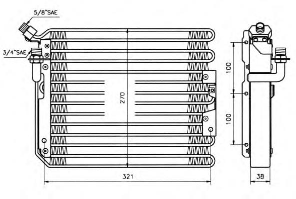 Radiador de aparelho de ar condicionado 35037 NRF