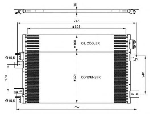 300672 ACR Radiador de aparelho de ar condicionado