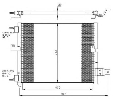 35360 NRF Radiador de aparelho de ar condicionado