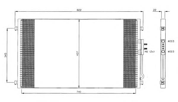 Compre 04809267AC Chrysler Radiador de aparelho de ar condicionado