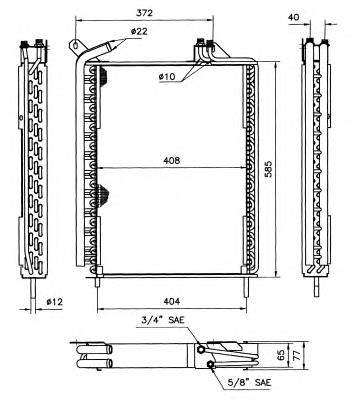 Radiador de aparelho de ar condicionado NRF 35370