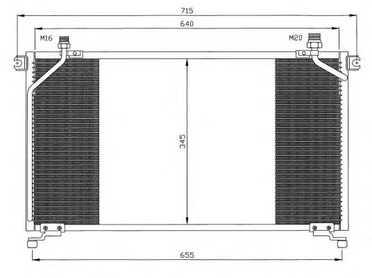 Radiador de aparelho de ar condicionado 9211059G00 Nissan/Infiniti