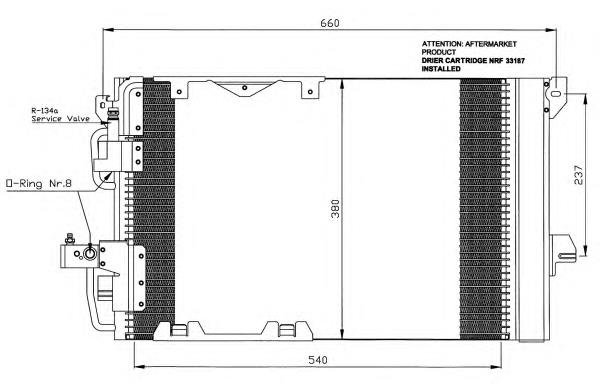 Radiador de aparelho de ar condicionado 35416 NRF