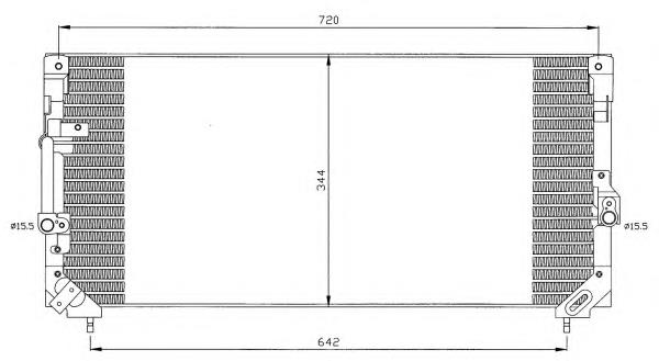 Radiador de aparelho de ar condicionado Toyota Land Cruiser 80 J8
