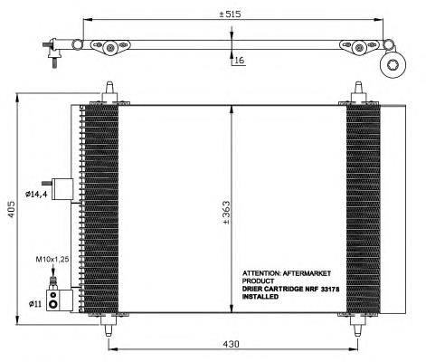 35414 NRF Radiador de aparelho de ar condicionado