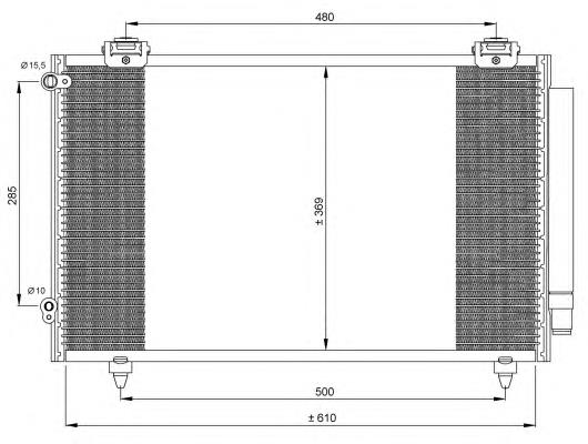 Radiador de aparelho de ar condicionado 8845013030 Toyota