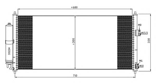 Radiador de aparelho de ar condicionado NRF 35435