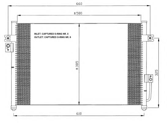 35426 NRF Radiador de aparelho de ar condicionado