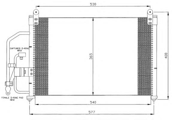 35393 NRF Radiador de aparelho de ar condicionado