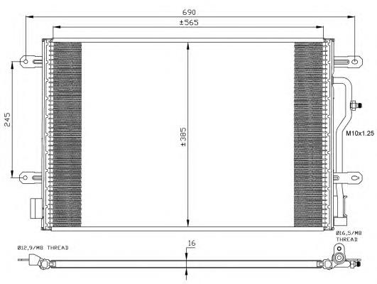 Radiador de aparelho de ar condicionado 35404 NRF