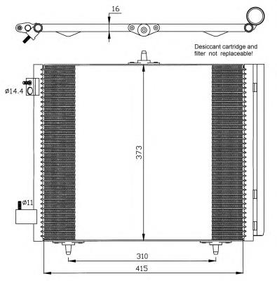 Radiador de aparelho de ar condicionado Peugeot/Citroen 6455AL