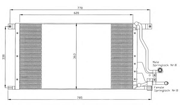 Compre 1211260 Ford Radiador de aparelho de ar condicionado