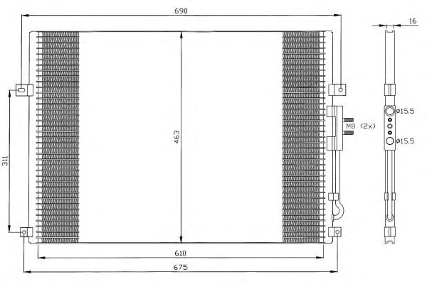 35275 NRF Radiador de aparelho de ar condicionado