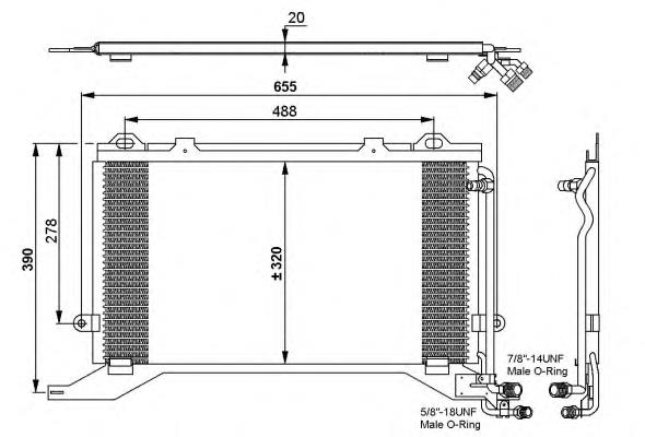 35240 NRF Radiador de aparelho de ar condicionado