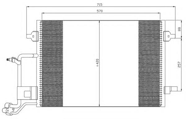 Radiador de aparelho de ar condicionado 4B0260403S VAG