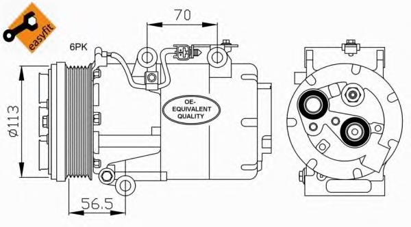 4M5M19D629AE Ford Compressor de aparelho de ar condicionado