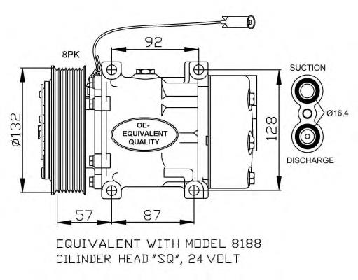 Compressor de aparelho de ar condicionado 89140 Nissens