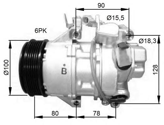 Compressor de aparelho de ar condicionado NRF 32736