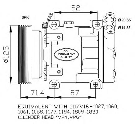 32742 NRF Compressor de aparelho de ar condicionado