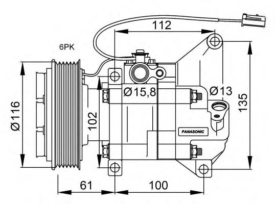 Compre D65161450H Mazda Compressor de aparelho de ar condicionado