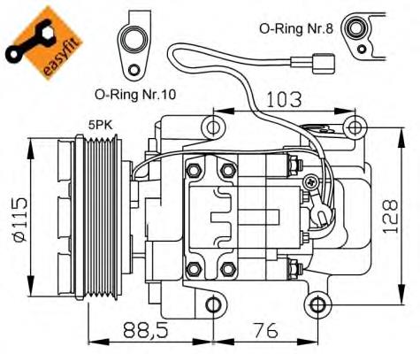 32681 NRF Compressor de aparelho de ar condicionado