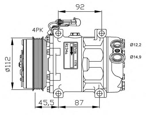 Compressor de aparelho de ar condicionado 32701 NRF