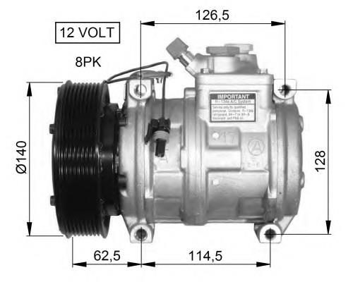 RE46609 John Deere Compressor de aparelho de ar condicionado