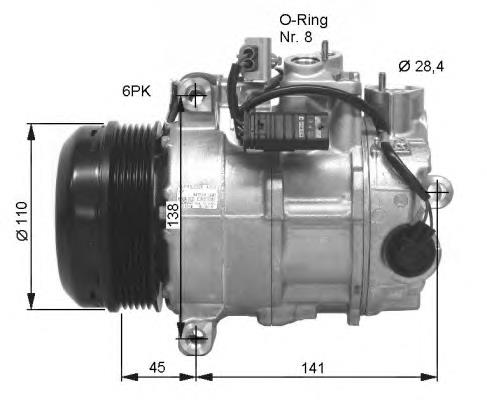 Compressor de aparelho de ar condicionado NRF 32676