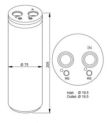 Tanque de recepção do secador de aparelho de ar condicionado AND 30820002 preço, a partir de 26,48 USD