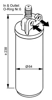 Tanque de recepção do secador de aparelho de ar condicionado NRF 33086