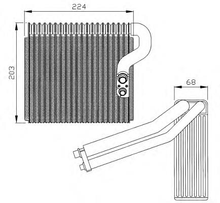 Vaporizador de aparelho de ar condicionado A1688300258 Mercedes