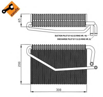 36122 NRF Vaporizador de aparelho de ar condicionado