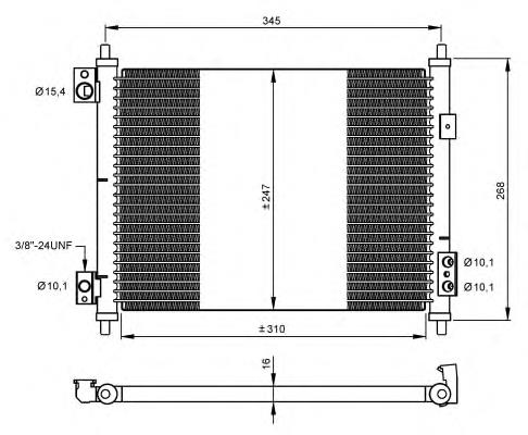 92110MA10A Nissan/Infiniti Radiador de aparelho de ar condicionado