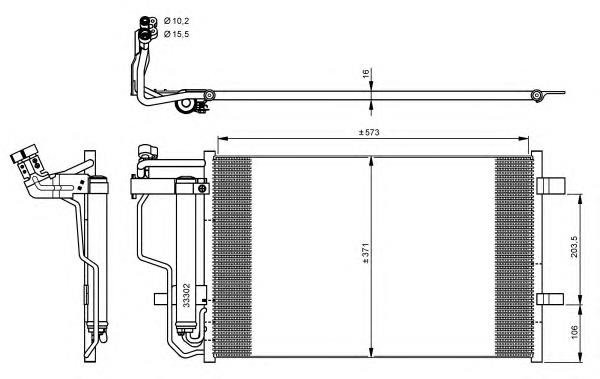 35922 NRF Radiador de aparelho de ar condicionado