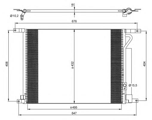 Radiador de aparelho de ar condicionado NRF 35931