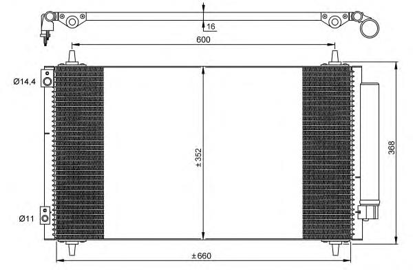 35935 NRF Radiador de aparelho de ar condicionado