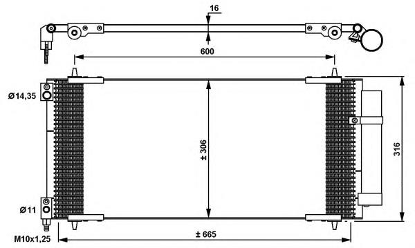 Radiador de aparelho de ar condicionado NRF 35905