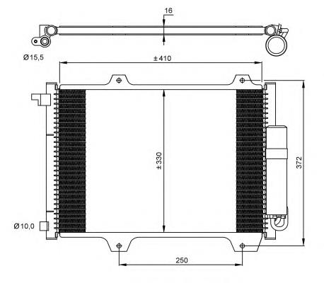 Radiador de aparelho de ar condicionado 9531186G00 Suzuki