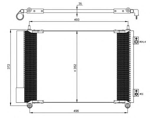 Radiador de aparelho de ar condicionado NRF 35899